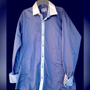 Maceoo Mens Button down Long sleeve Designer Shirt